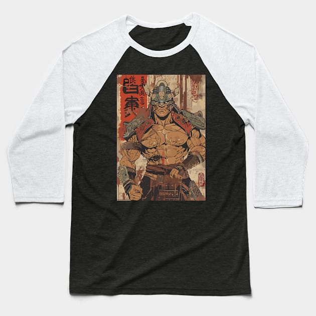 Shao Kahn Mortal Kombat Baseball T-Shirt by peculiarbutcute